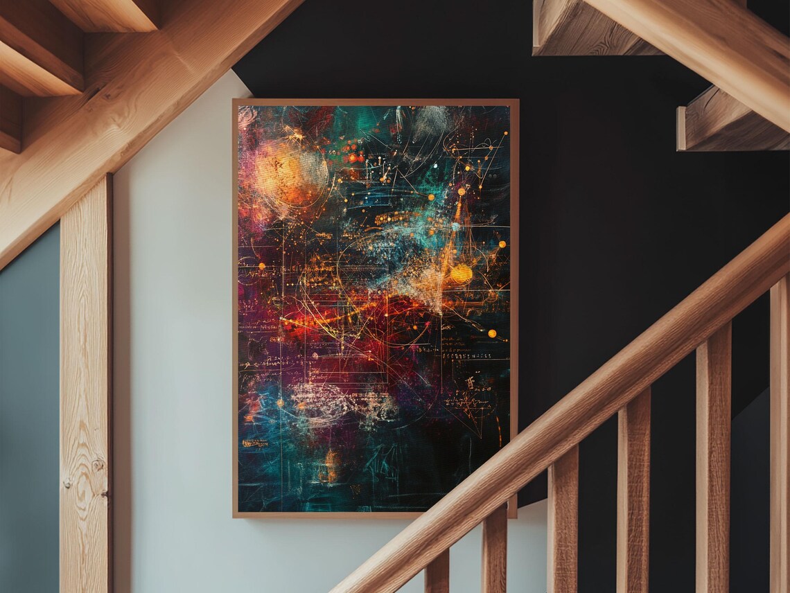 Cosmic Science Abstract Universe Modern Art Print - Image 2