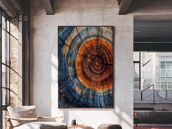 Tree Ring Print, Rustic Modern Farmhouse Art Print