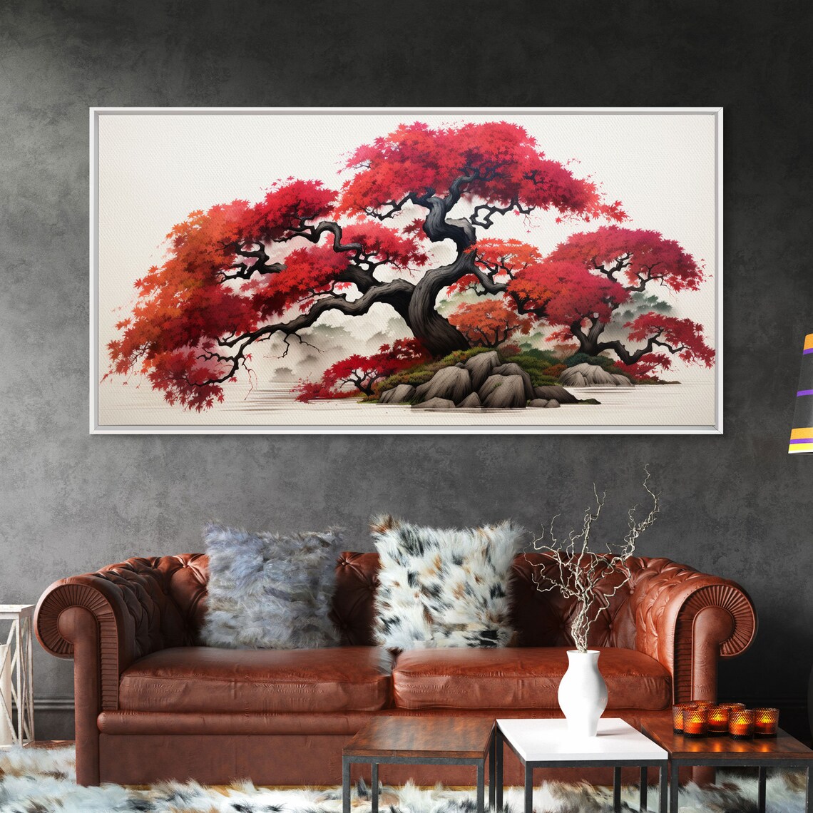Vintage Bonsai Tree, Japanese Style Art Print