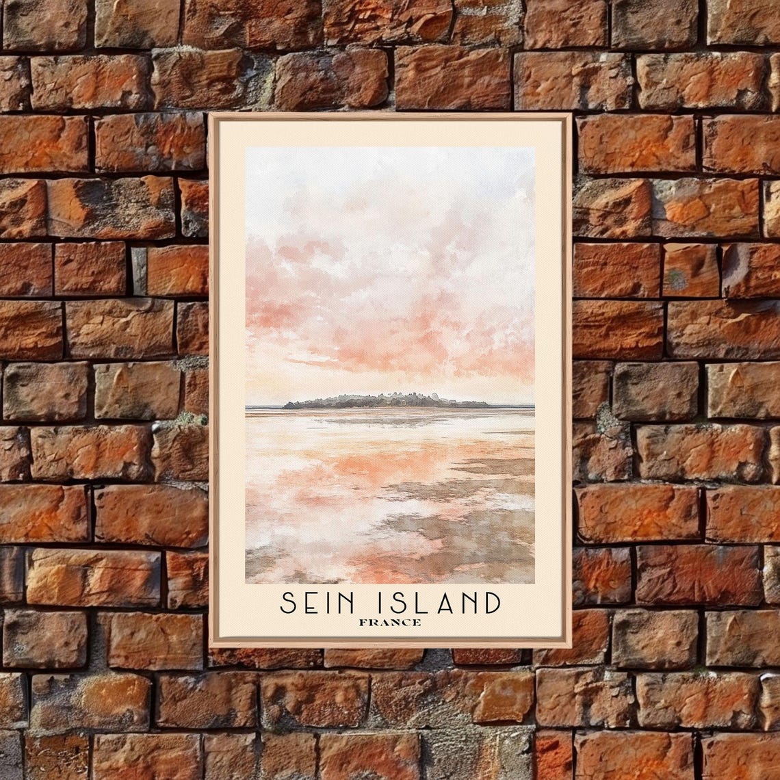 Sein Island France Watercolor Print Vacation Gift France Wall Art Vacation Wall Art Vacatation Beach Decor Beach Or Lakehouse Art - Image 5