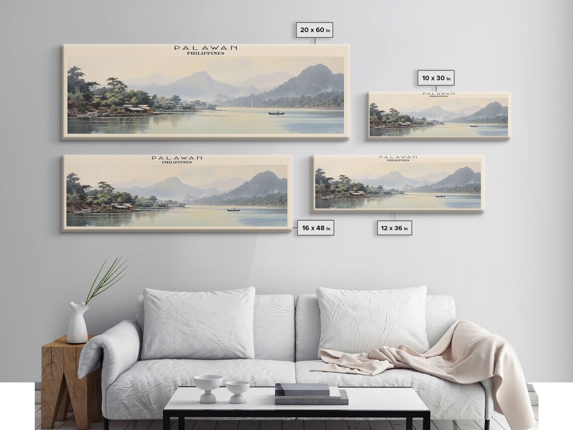 Palawan Travel Poster, Panoramic Wall Art Print - Image 2