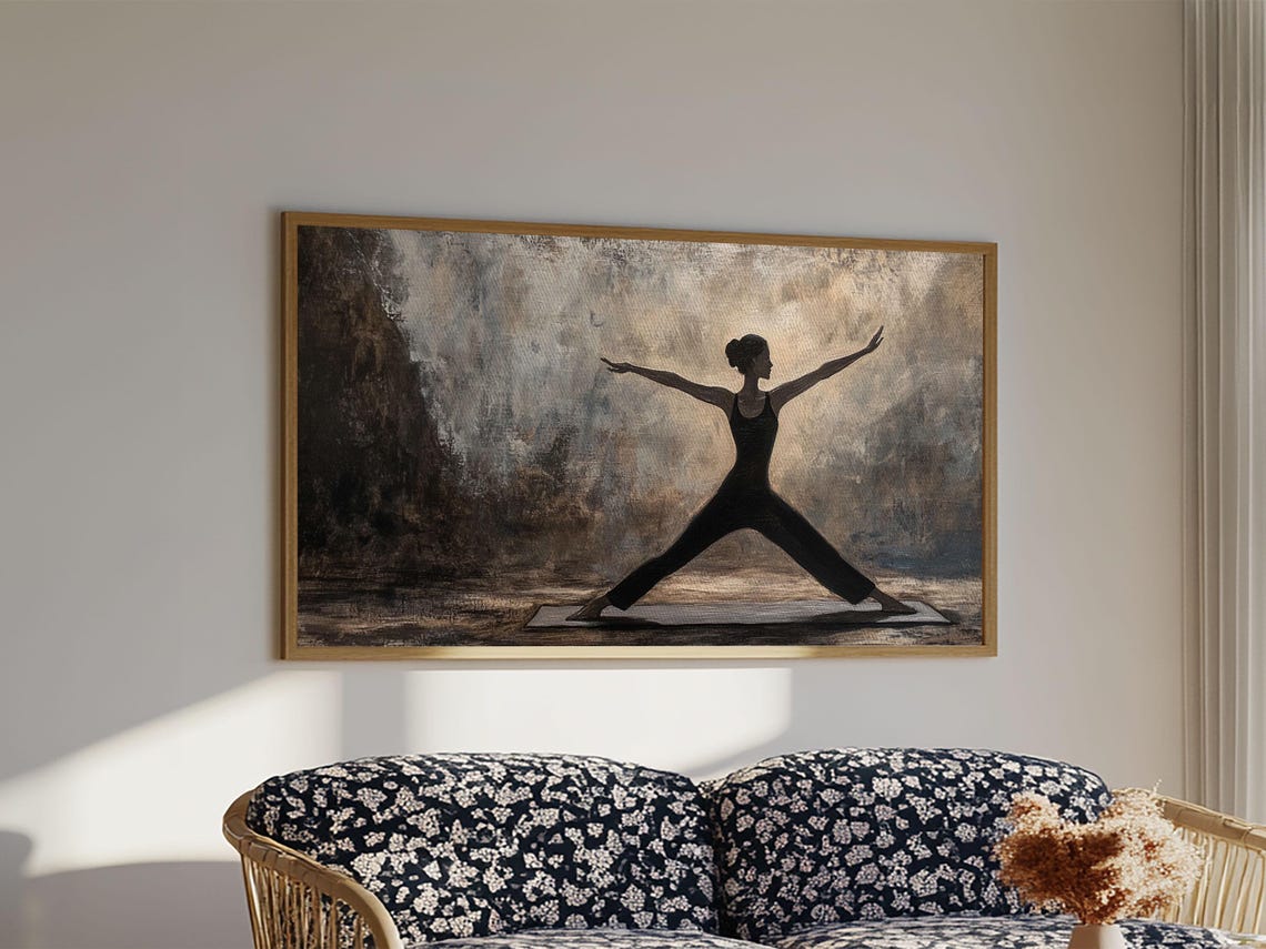 Warrior Pose Print Zen Yoga Wall Art Neutral Modern Minimalist Living Room Home Decor Therapy Art Unique Gift Idea Boho - Image 5