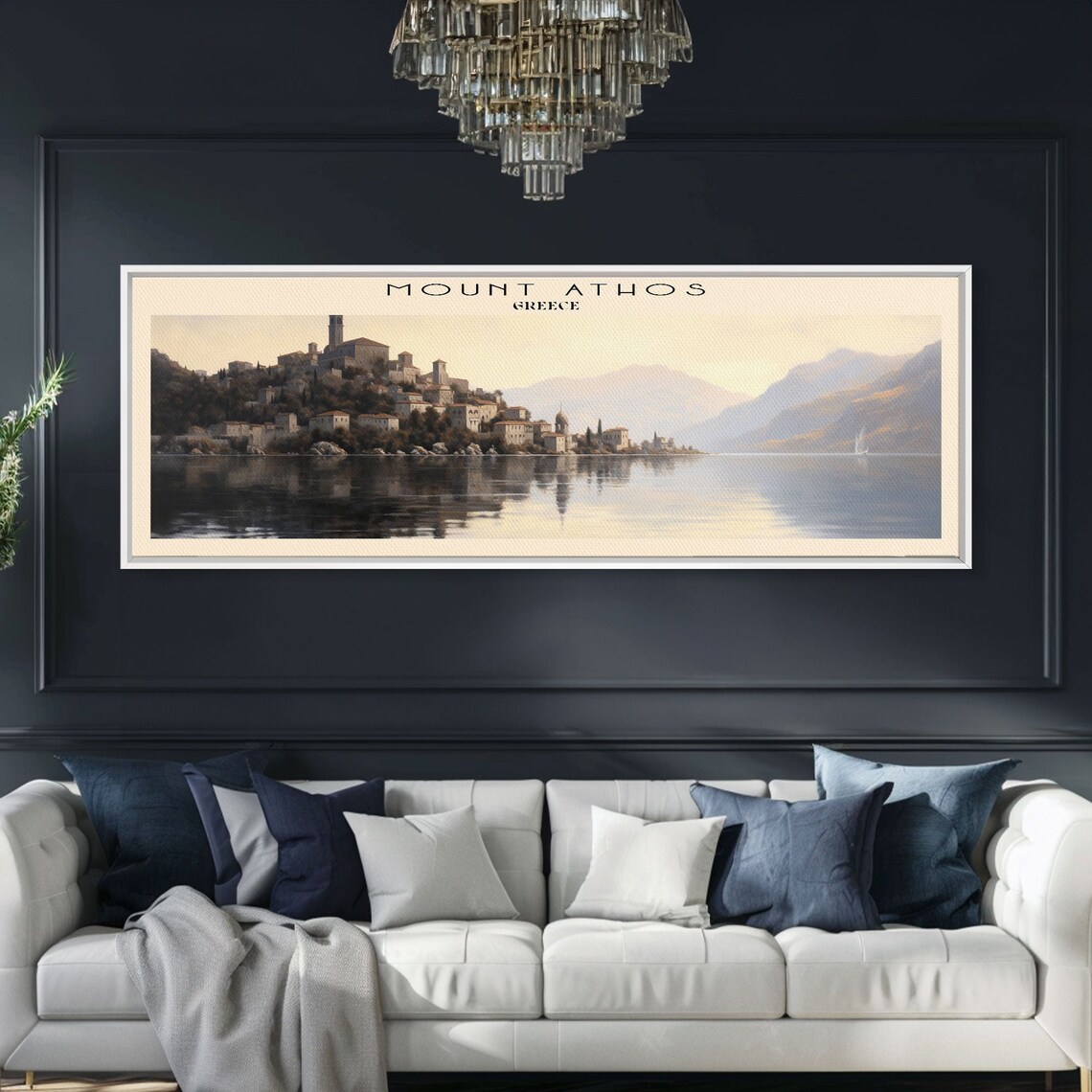 Mount Athos Panoramic Travel Poster, Greece Wall Art - Image 4