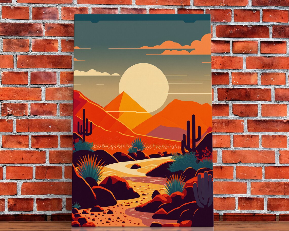 Retro Pop Art Desert Prints, Southwestern Art Print - Image 4