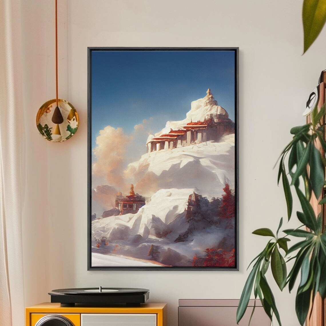 Buddhist Temple Abstract Art Print, Tibetan Decor - Image 4