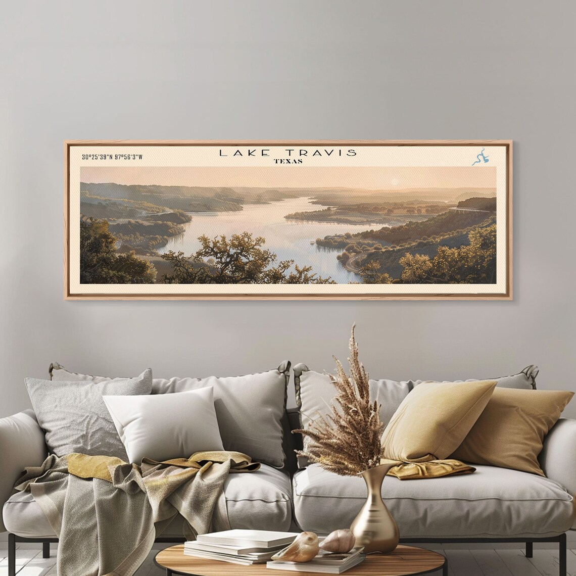 Lake Travis Texas Travel Poster, Lake House Decor - Image 5