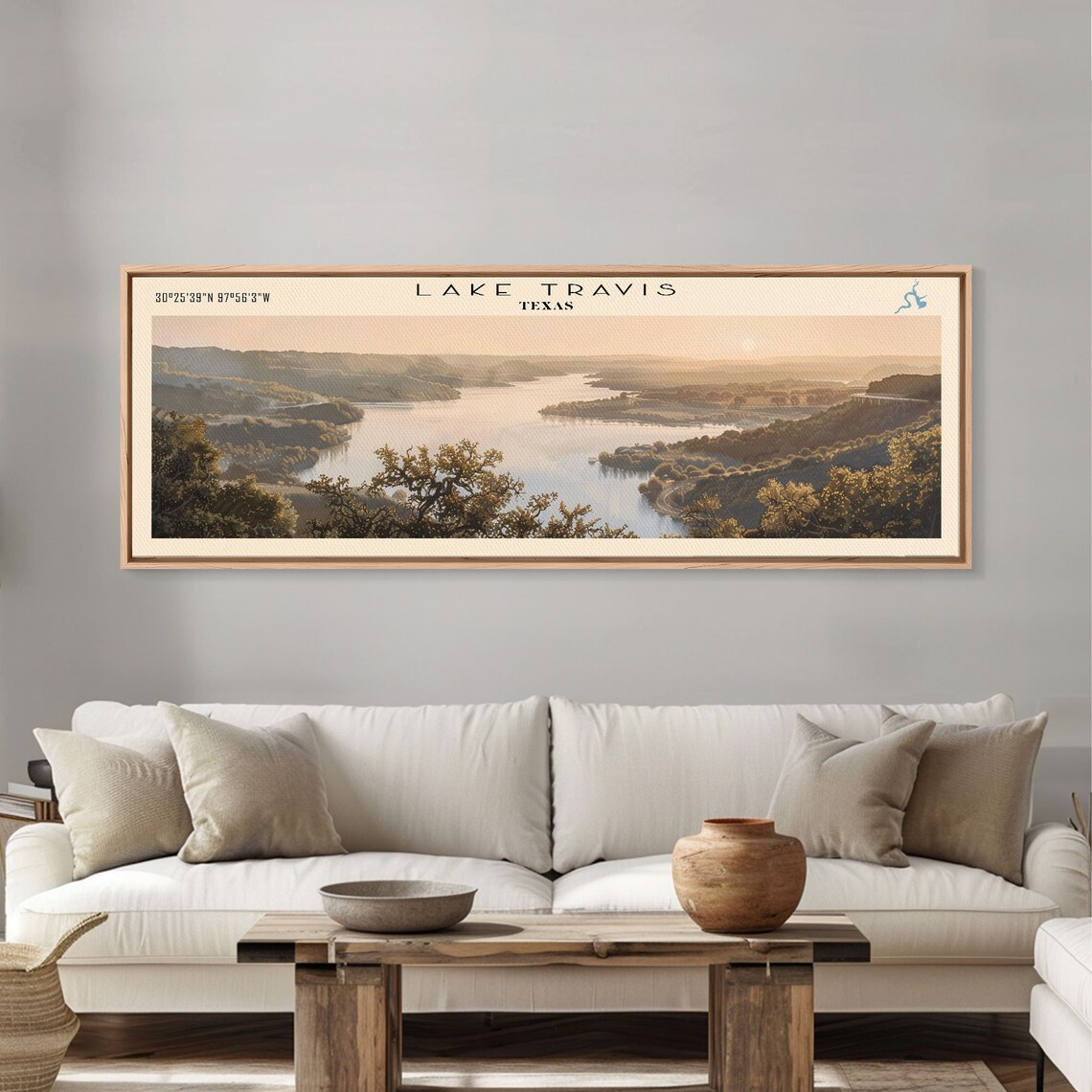 Lake Travis Texas Travel Poster, Lake House Decor - Image 3