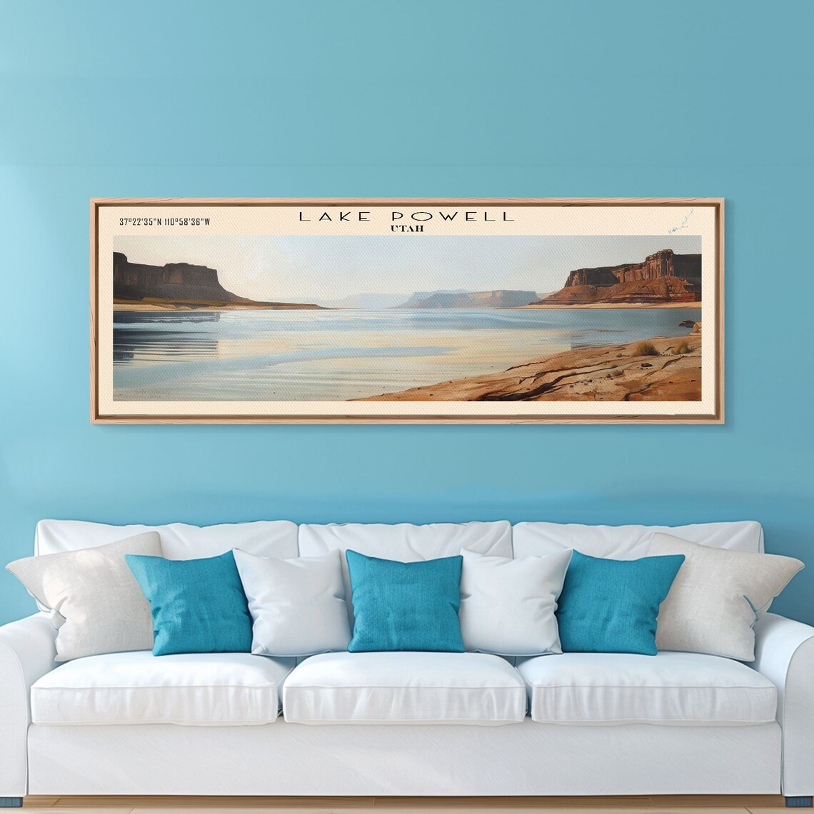 Lake Powell Utah Travel Poster, Lake House Decor