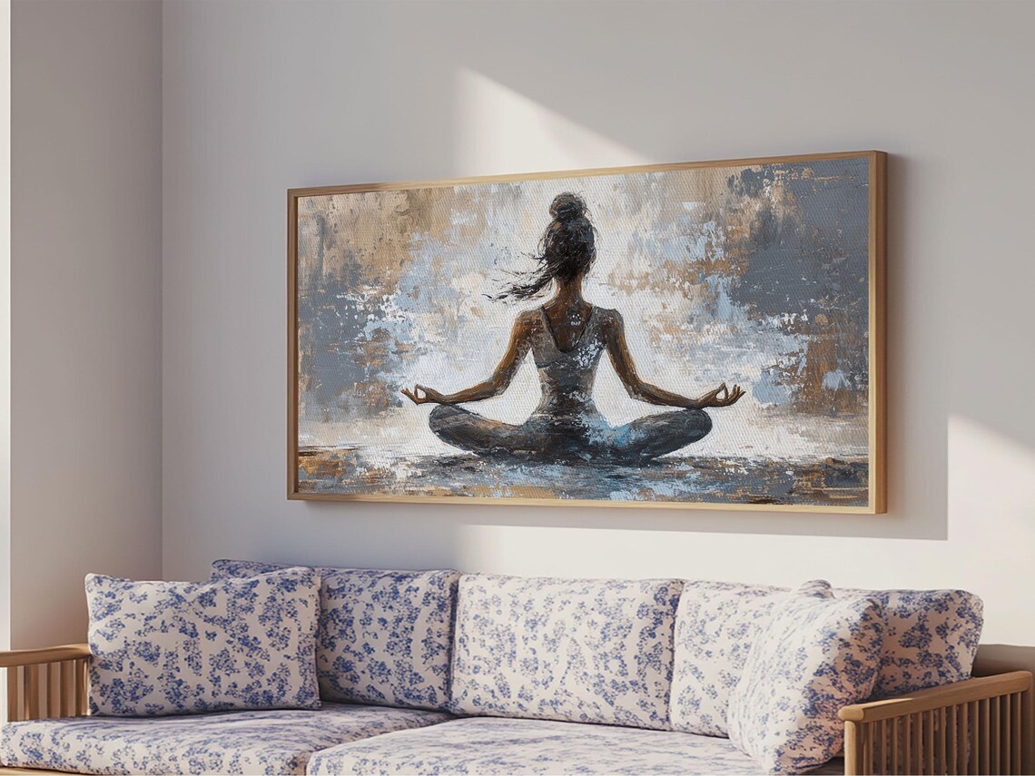 Yoga Pose Zen Meditation Art Print, Neutral Decor - Image 6