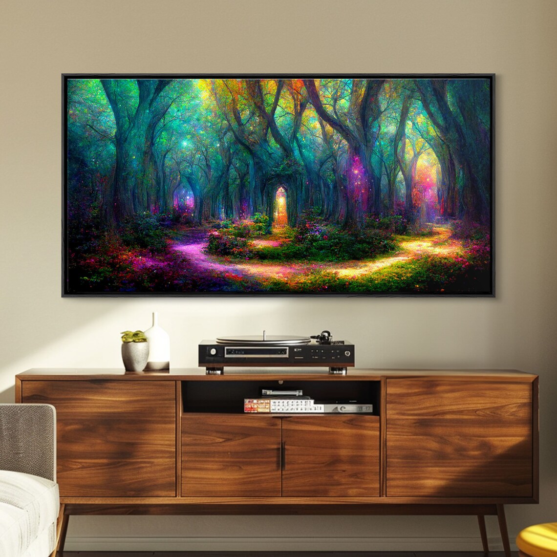 Magical Forest Fantasy Landscape Art Print - Image 4