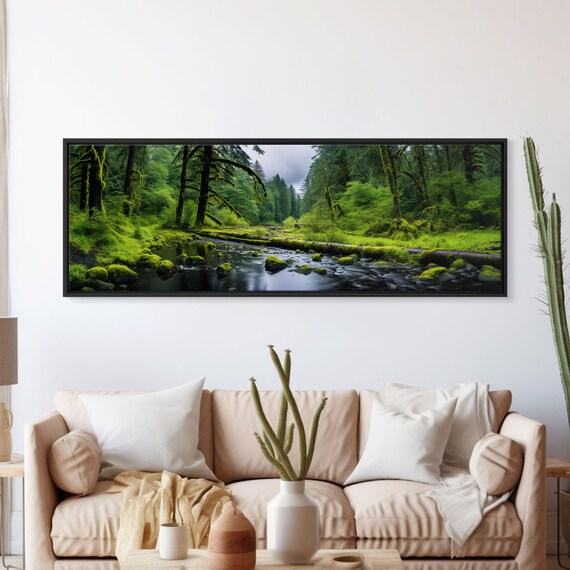 Panoramic Print Of Hoh Rain Forest Washington Extra Large Wall Art Panoramic Wall Art Panoramic Landscape Print Landscape Photography