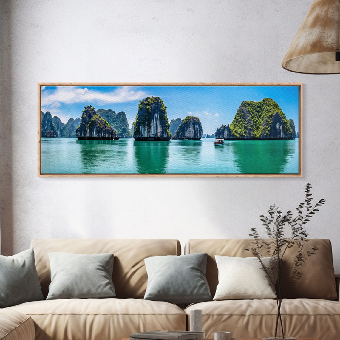 Ha Long Bay Vietnam Limestone Karsts Emerald Water Panoramic Poster - Image 4