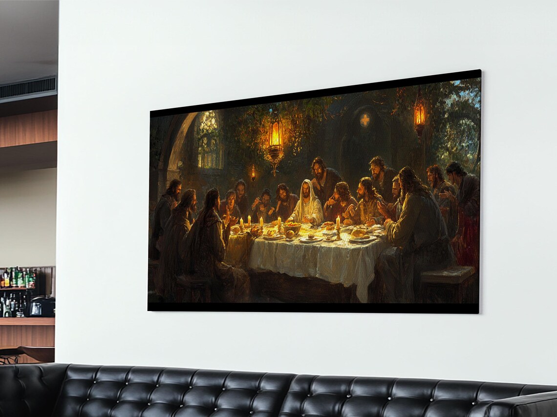 The Last Supper, Christian Christmas Art Print - Image 2