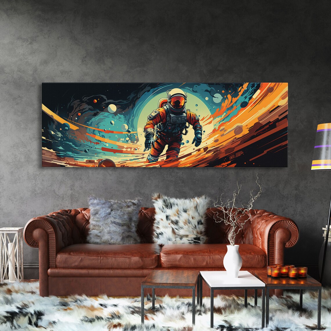 Psychedelic Astronaut Celestial Space Art Print - Image 3