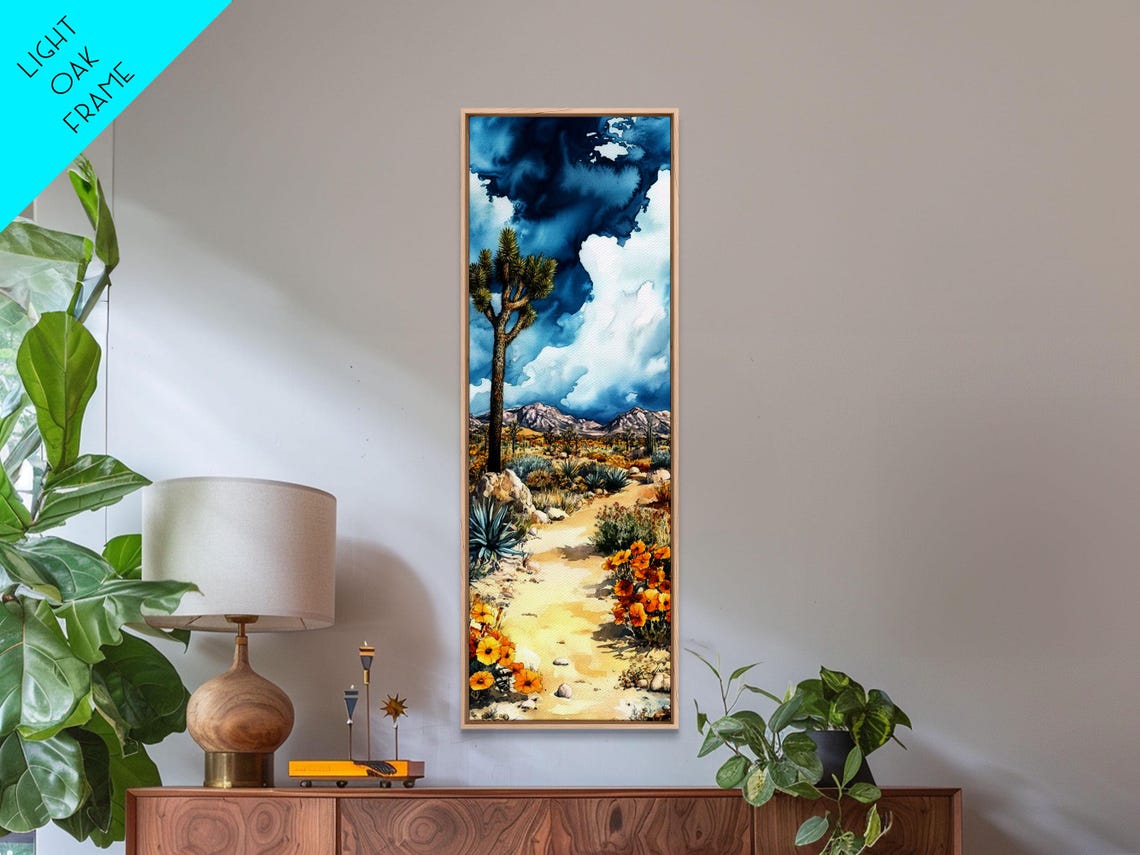 Joshua Tree California Desert Wildflower Watercolor Landscape Poster - Image 6
