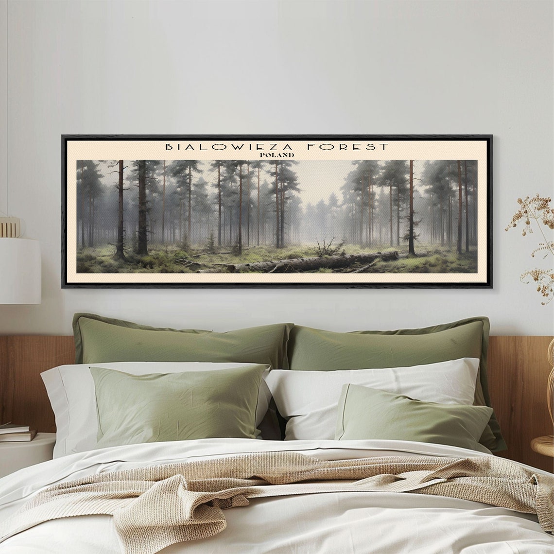 Bialowieza Forest Poland Misty Primeval Pines Fog Panoramic Wall Art - Image 6