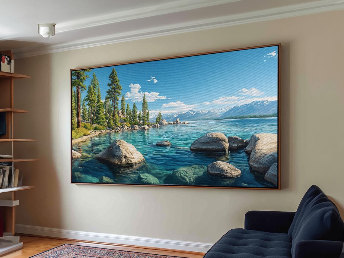 Lake Tahoe Rustic Landscape, Panoramic Art Print