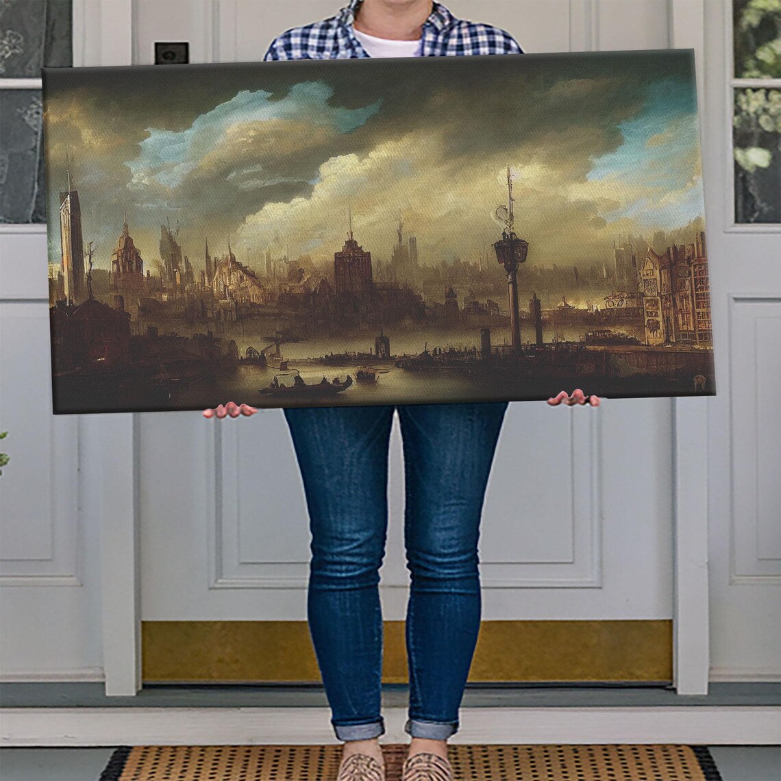 Victorian Steampunk Cityscape, Concept Art Print - Image 4