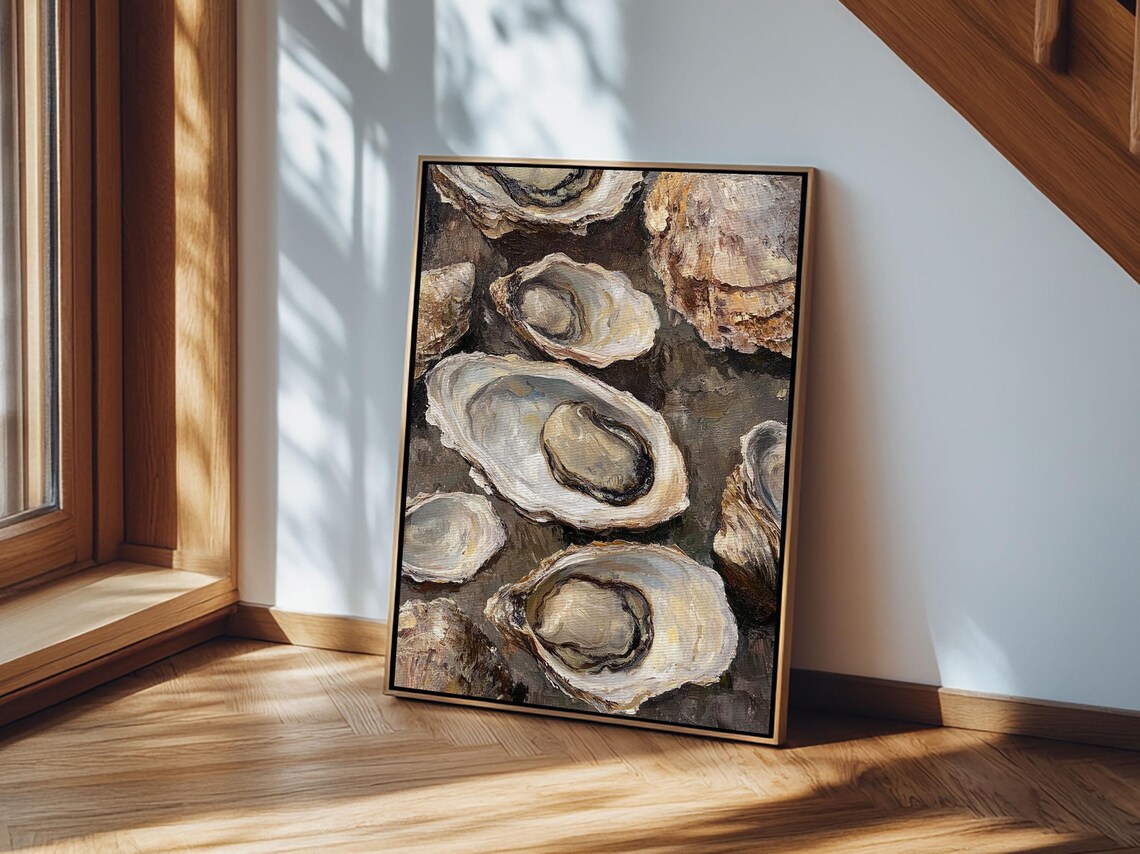 Oyster Shell Painting Print, Kitsch Kitchen Decor - Image 5