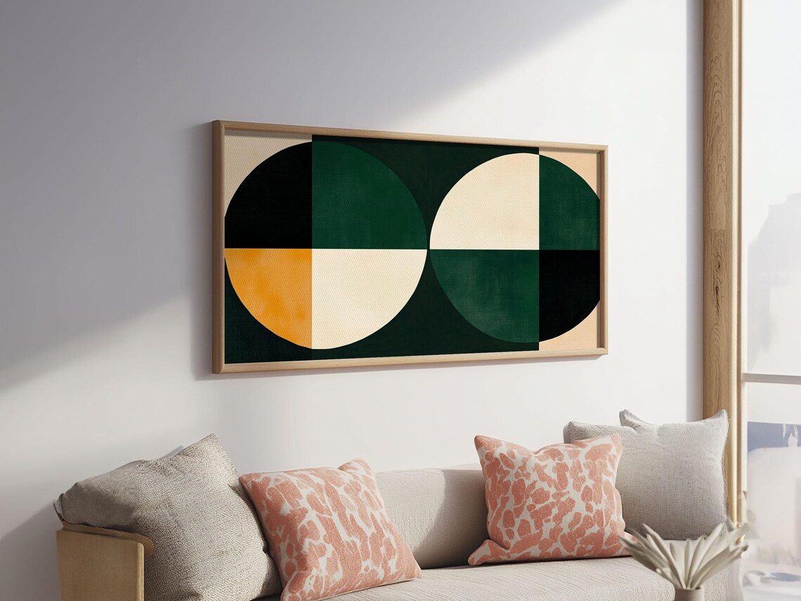 MCM Geometric Wall Art, Abstract Modern Poster - Image 4
