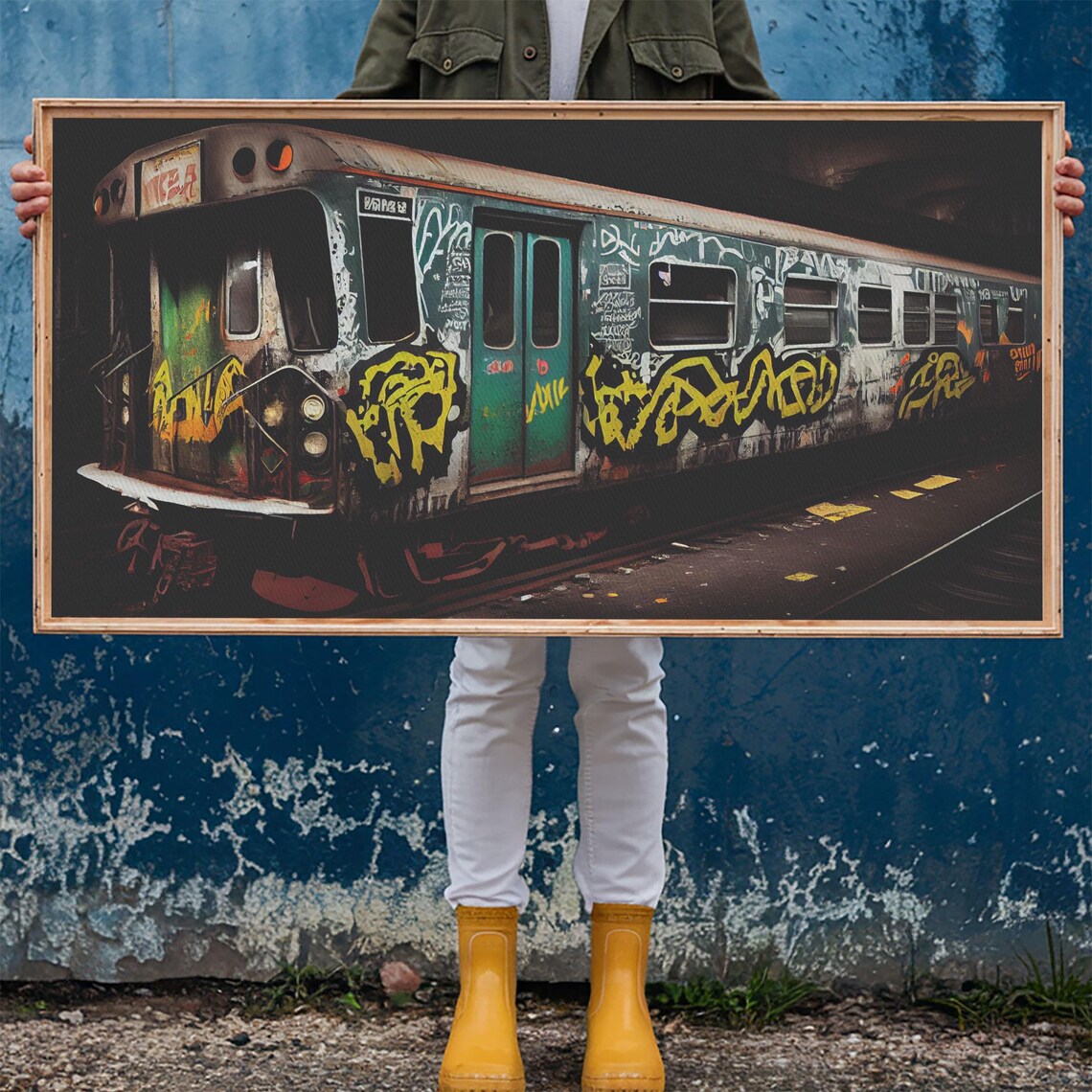 Graffiti Subway Car Wall Art Print, Unique Decor - Image 6