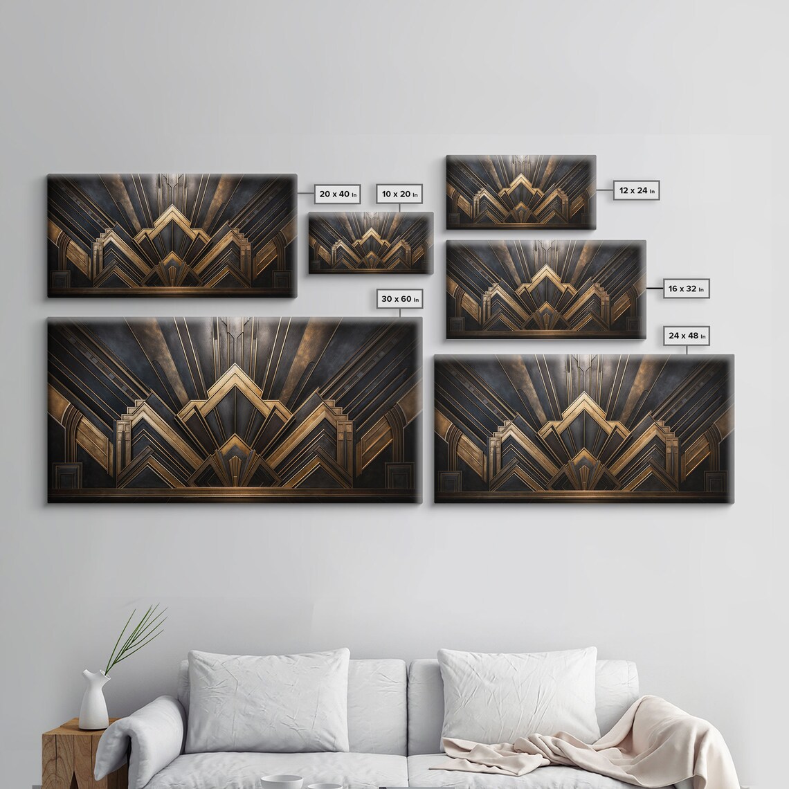 Black And Gold Art Deco Art Print, 1920s Retro Style - Image 2