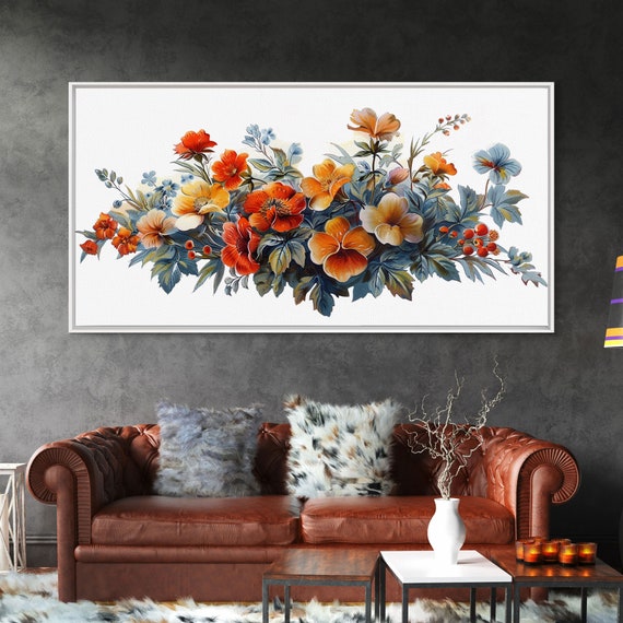 Beautiful Mothers Day Flowers Framed Print White Background Wildflowers Kitsch Decor Eclectic Minimalist Wall Art Original Art