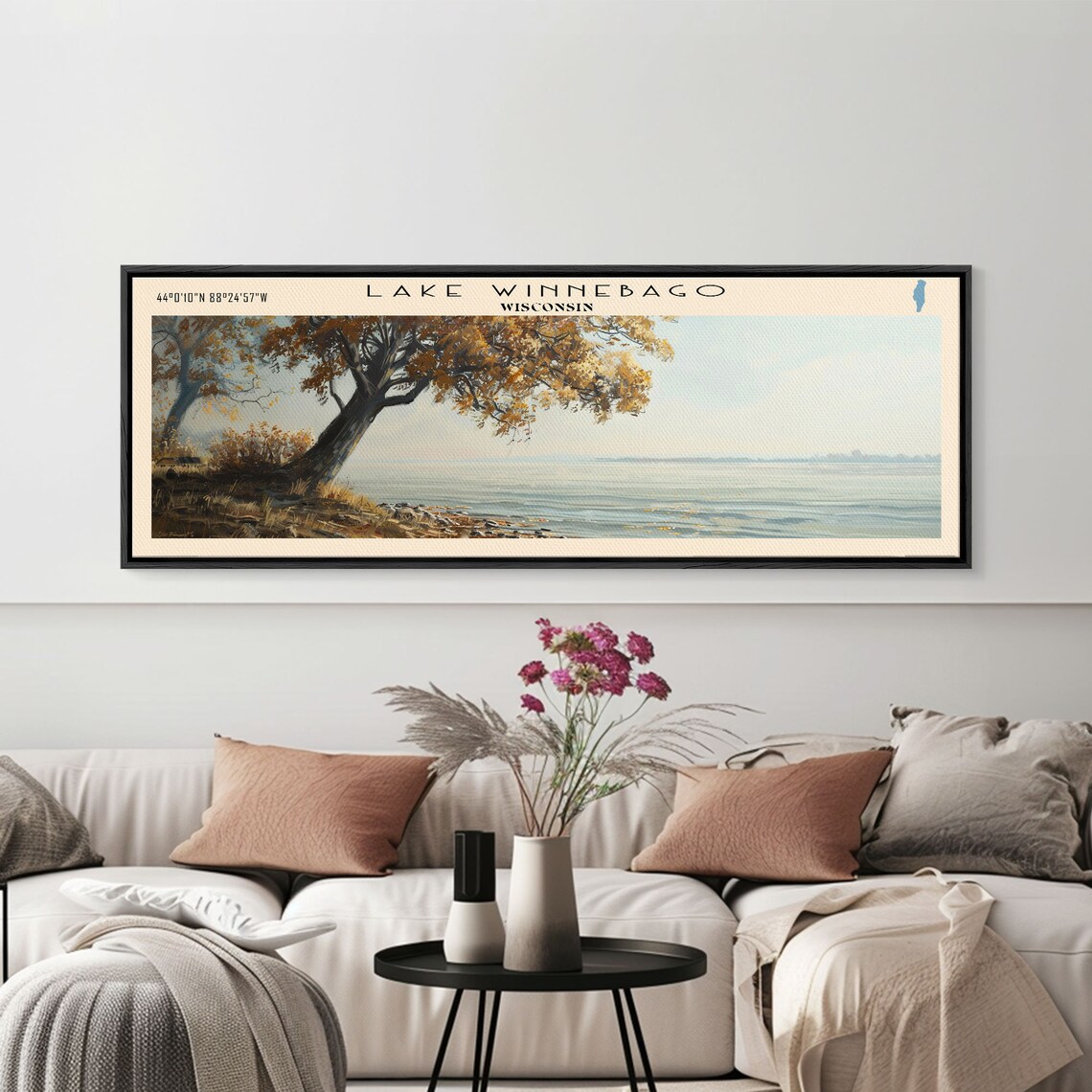 Lake Winnebago Travel Poster, Landscape Art Print - Image 2