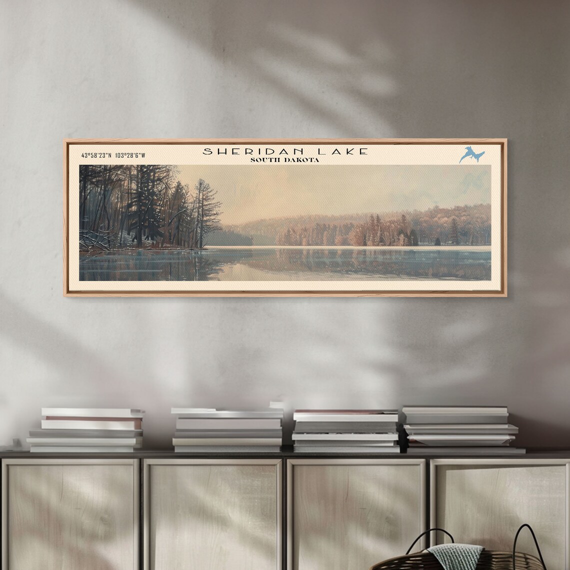 Sheridan Lake South Dakota Panoramic Travel Poster - Image 2
