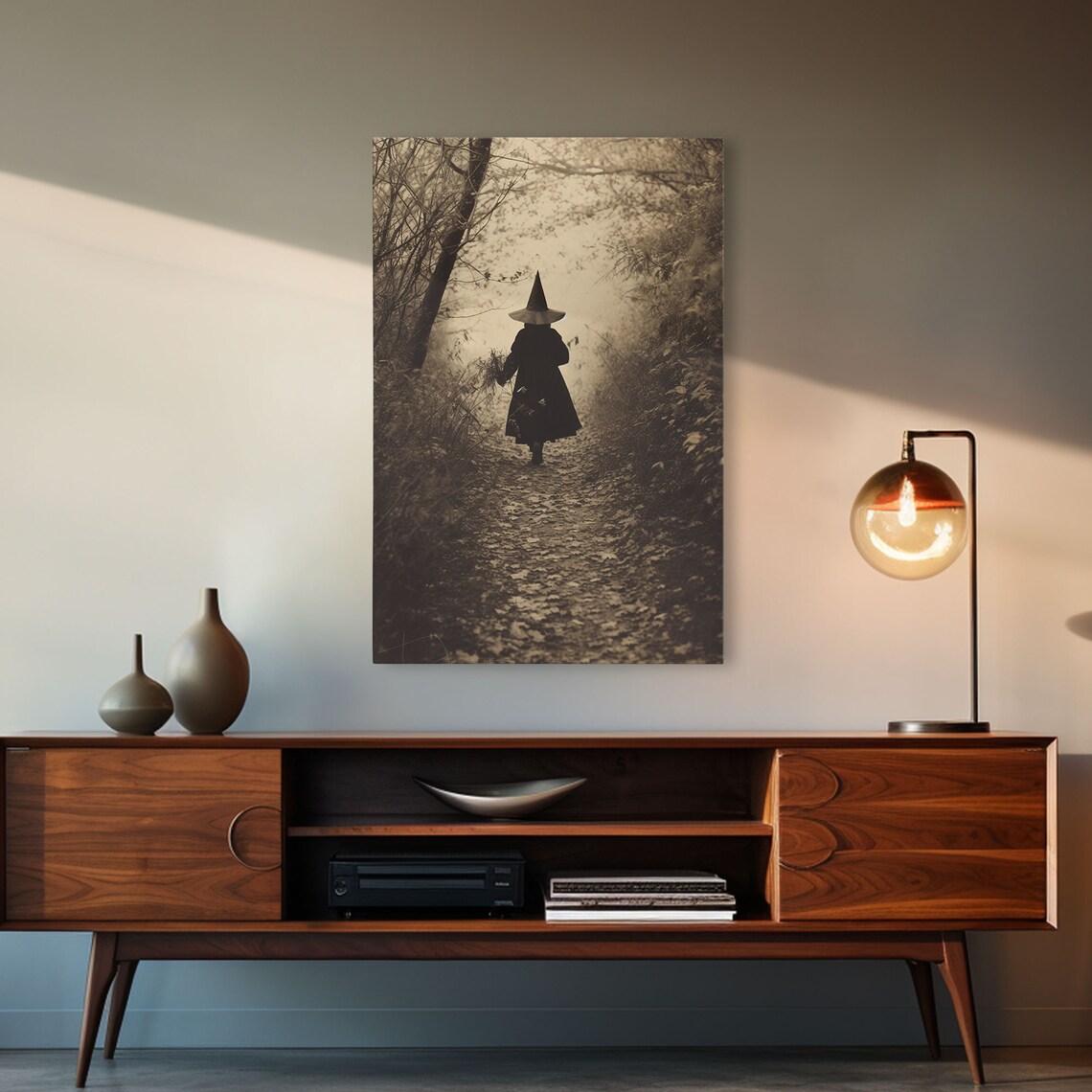 Victorian Witch in the Woods Halloween Art Print - Image 5
