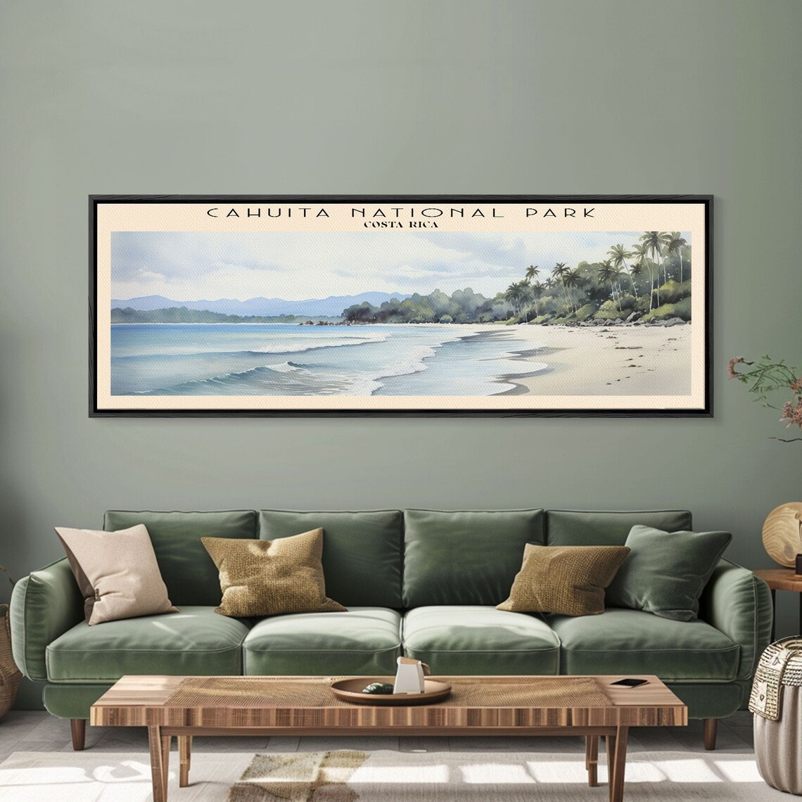 Cahuita National Park Costa Rica Palm Beach Turquoise Water Travel Poster - Image 3