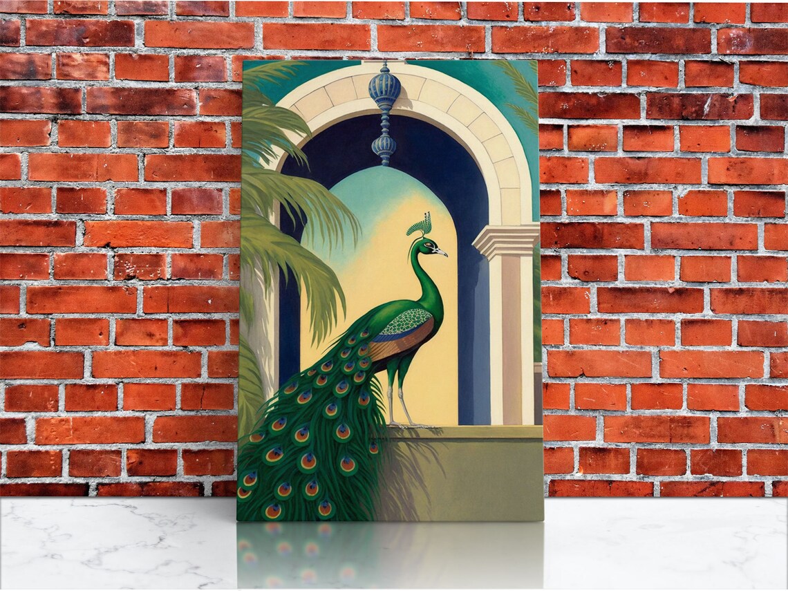 Watercolor Peacock Art Print, Colorful Wall Decor - Image 2