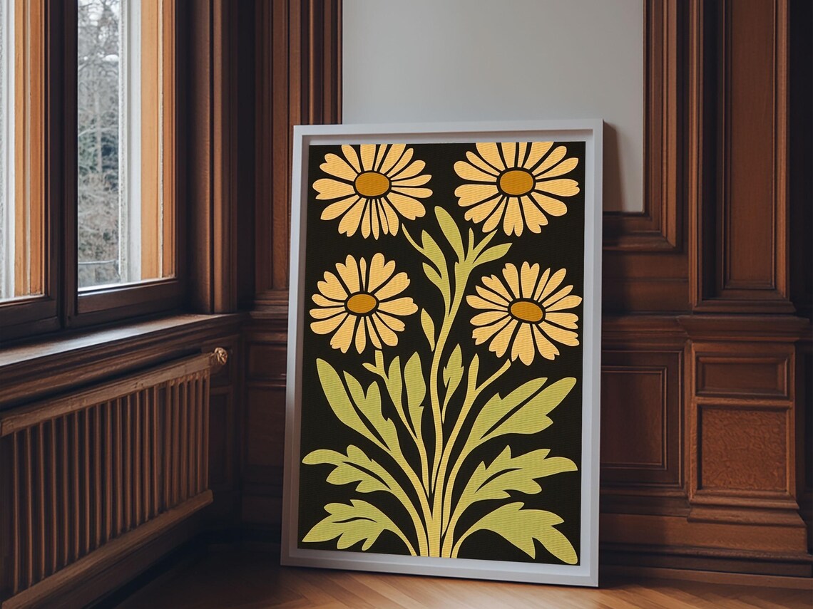 Mid Century Modern Abstract Flowers, Art Print - Image 6