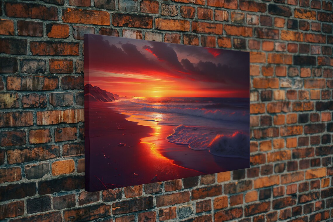 High Tide Rolling In At Sunset, Beach Art - Image 5