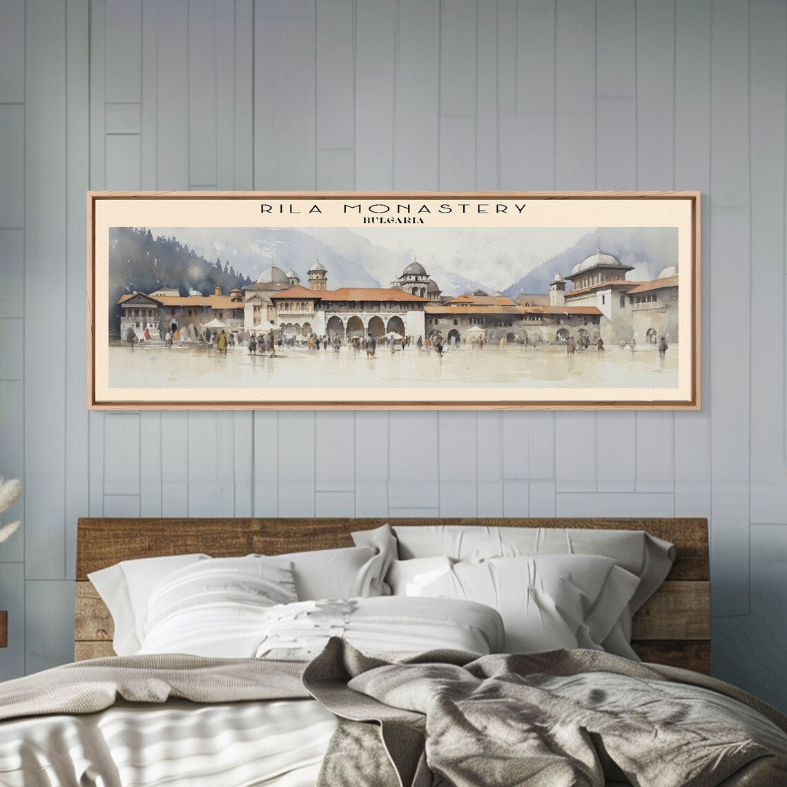 Rila Monastery Bulgaria Red Roof Domes Mountain Courtyard View Poster - Image 4