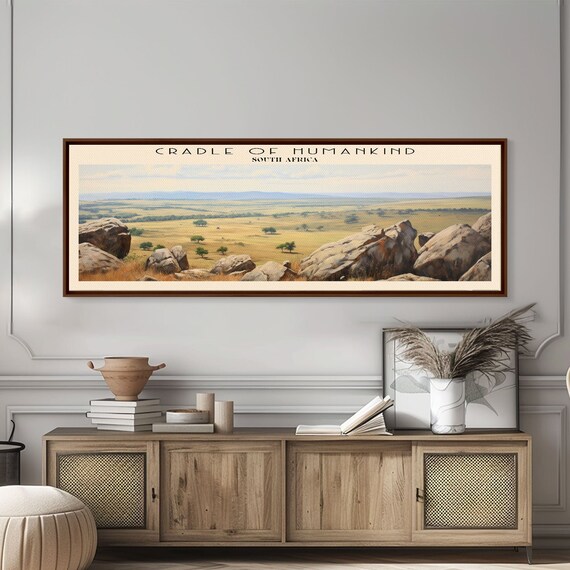 Cradle Of Humankind Travel Poster Print Framed Print South Africa Panoramic Travel Art Framed Art Wall Hanging Home Decor