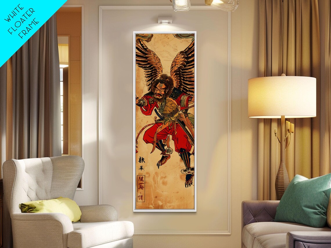 Samurai Warrior With Eagle Wings, Ukiyo-E Art Print - Image 6