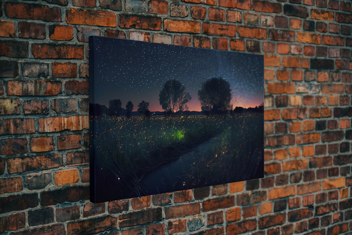 Fireflies Over Oklahoma Prairie, Starry Night Art Print - Image 6