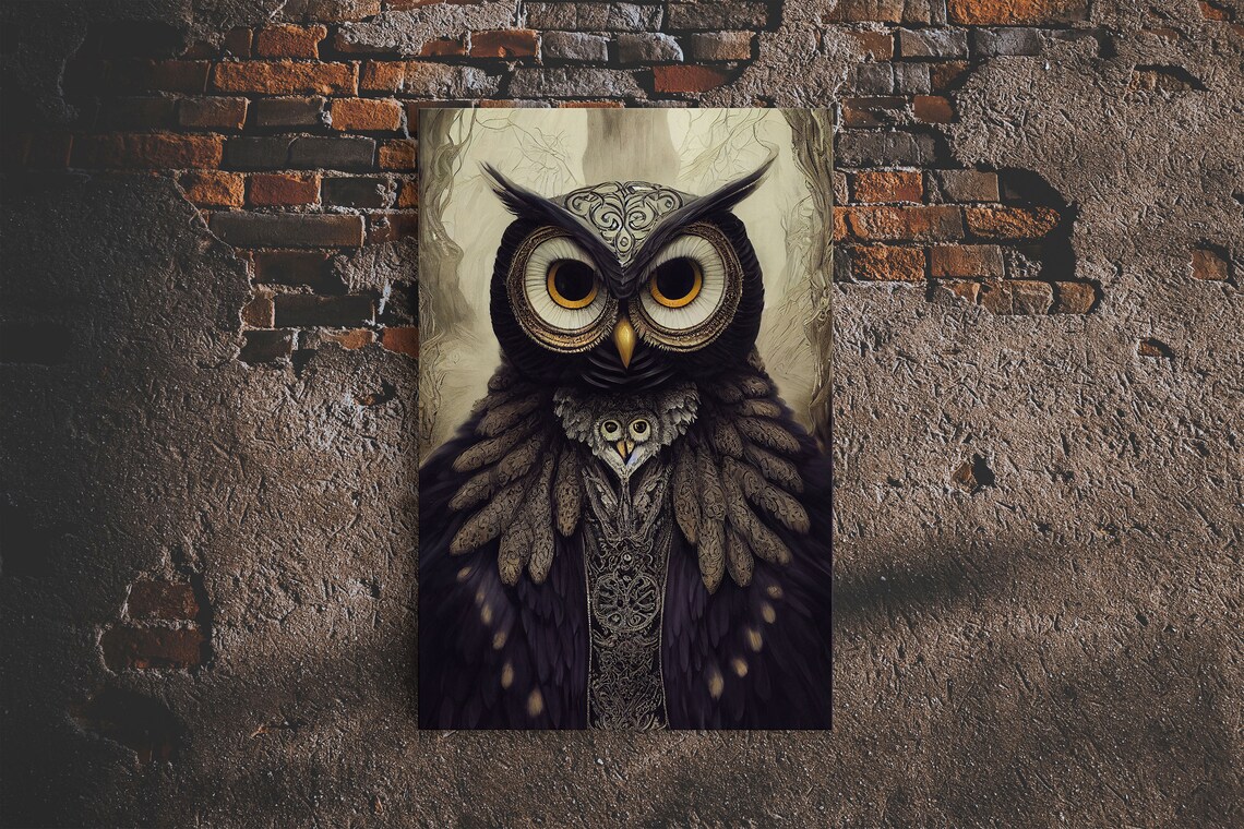 Portrait Of An Owl, Cool Animal Wall Art Print