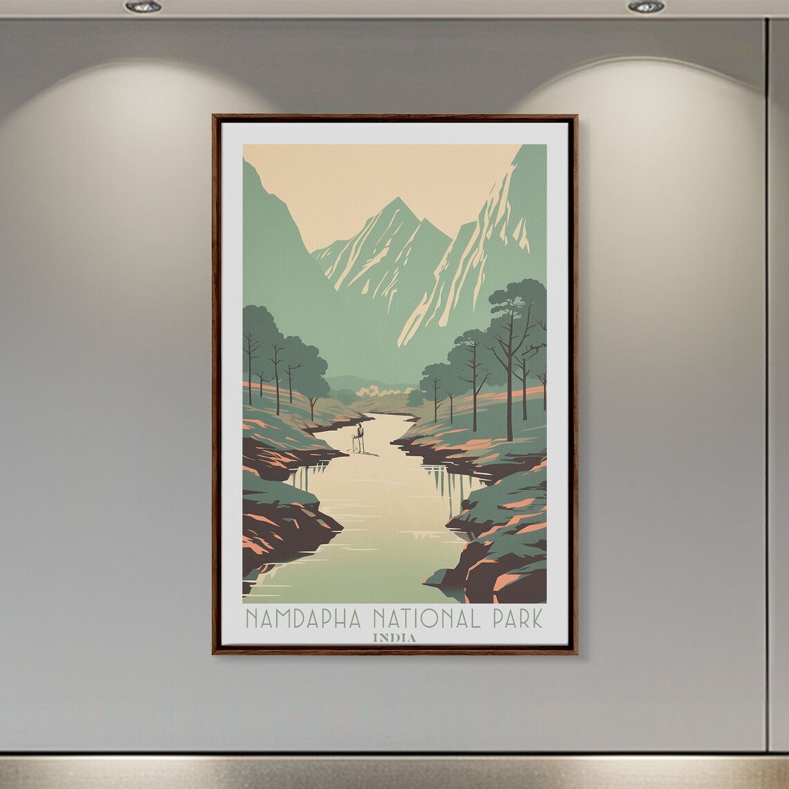 Namdapha National Park India Mountain River Hiker View Travel Poster - Image 2