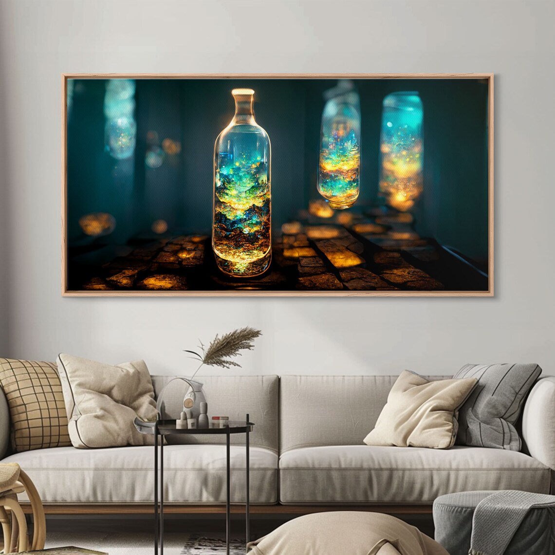 Miniature World In A Bottle, High Fantasy Art Print
