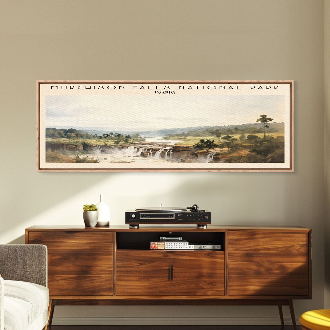Murchison Falls National Park Uganda Cascading Falls Panoramic Art Poster