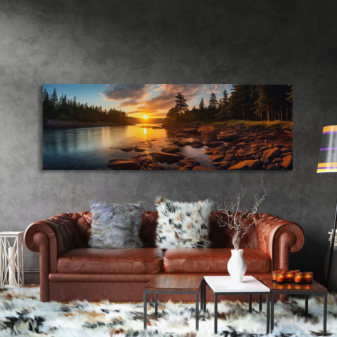 Acadia National Park Maine Sunset Rocky Coast Water Reflection Print - Image 3