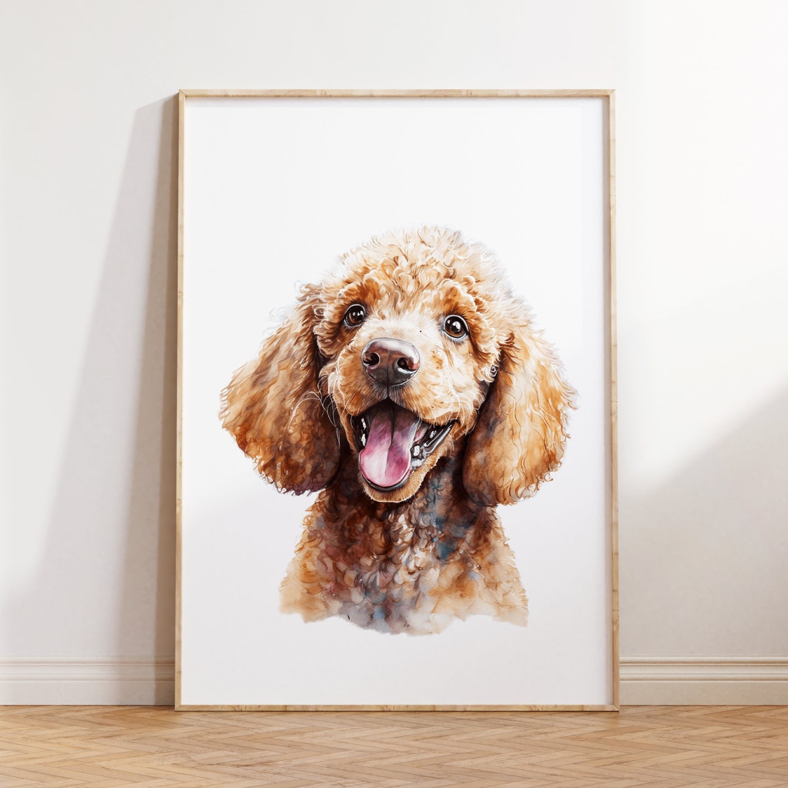 Poodle Dog Animal Print Watercolor Pet Decor Dog Portrait Print Dog Wall Art Animal Watercolor Poster