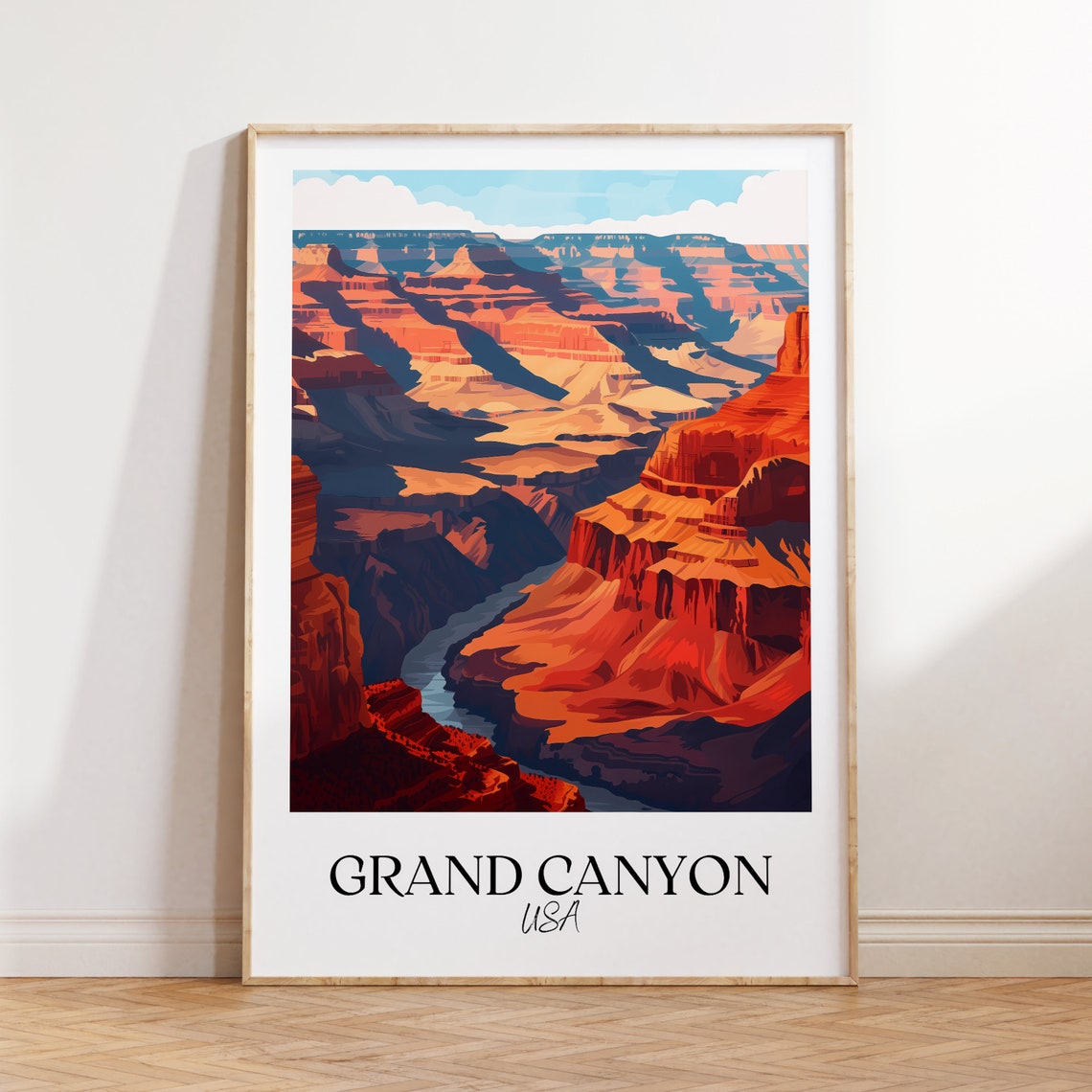 Grand Canyon National Park Print Grand Canyon Travel Poster Usa Travel Gift Grand Canyon Usa Poster Grand Canyon Gift