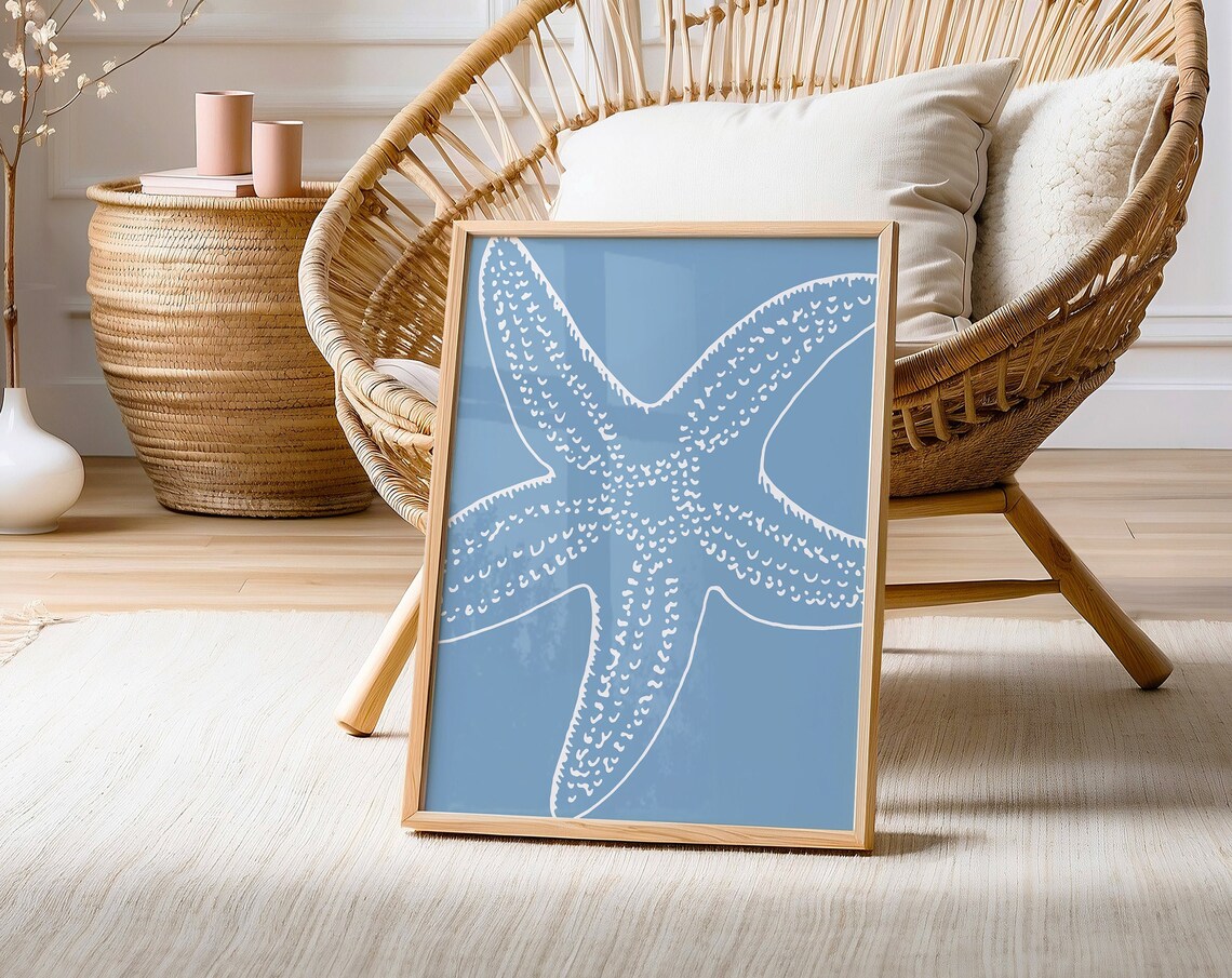 Starfish Coastal Wall Art, Beach House Decor