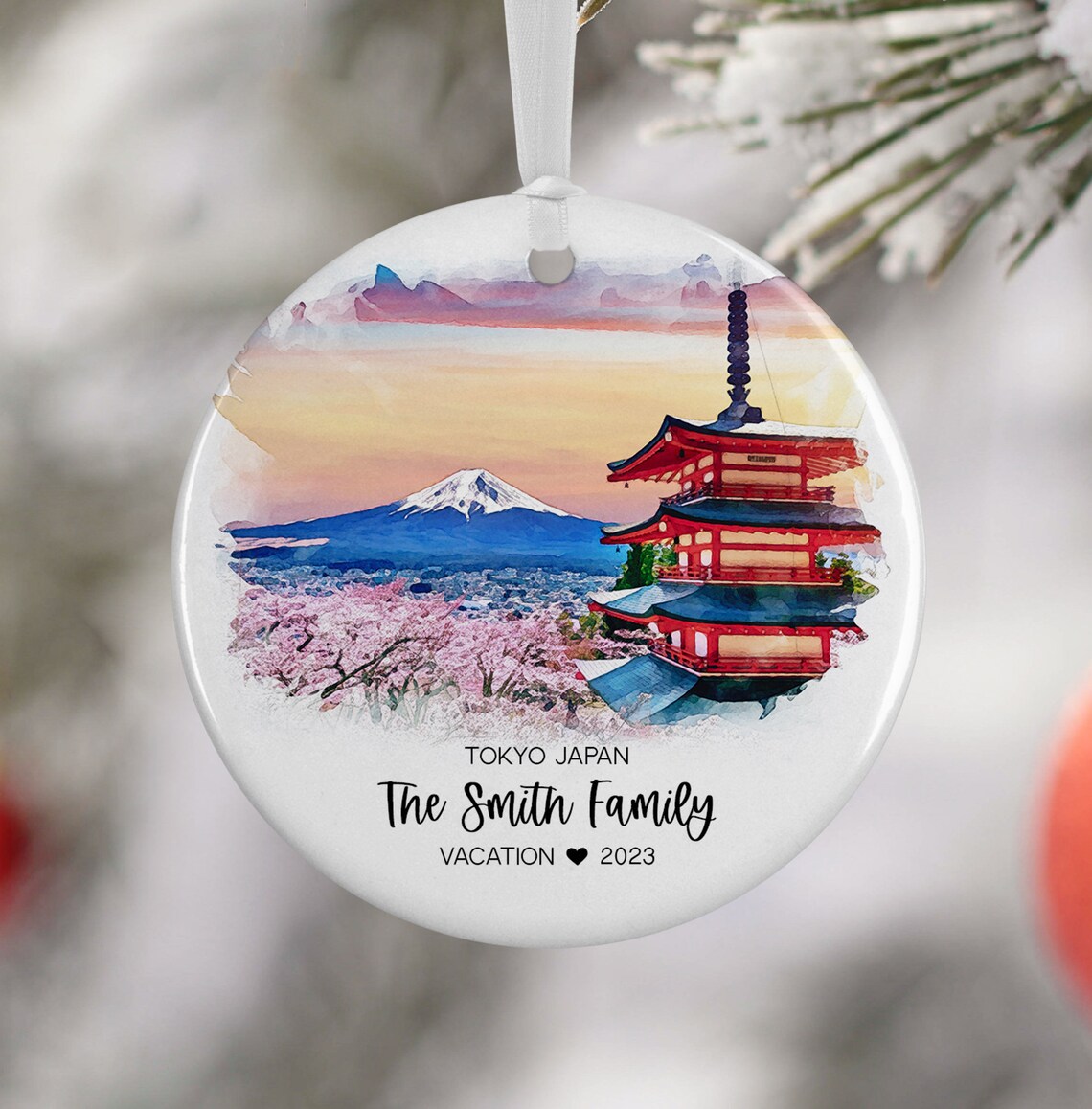 Tokyo Mt Fuji Personalized Travel Souvenir Art Print