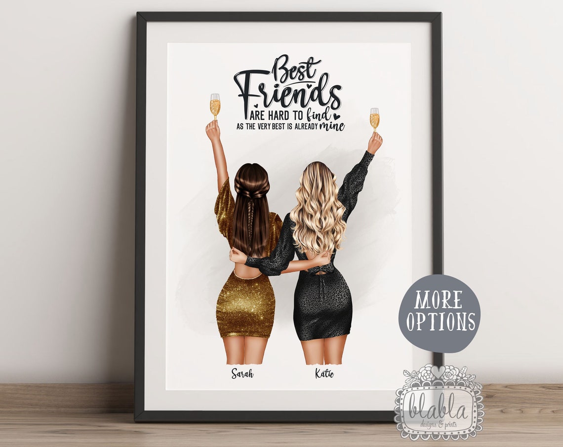 Best Friends Print Friend Birthday Gift Best Friends Quote Friend Gift Friend Wall Art Personalised Gift Birthday Gift For Friend