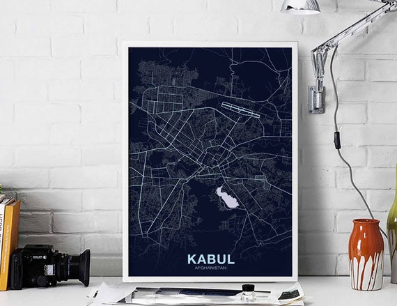 Kabul Afghanistan Poster Color Hometown City Print Modern Home Decor Office Decoration Wall Art Dorm Bedroom Gift