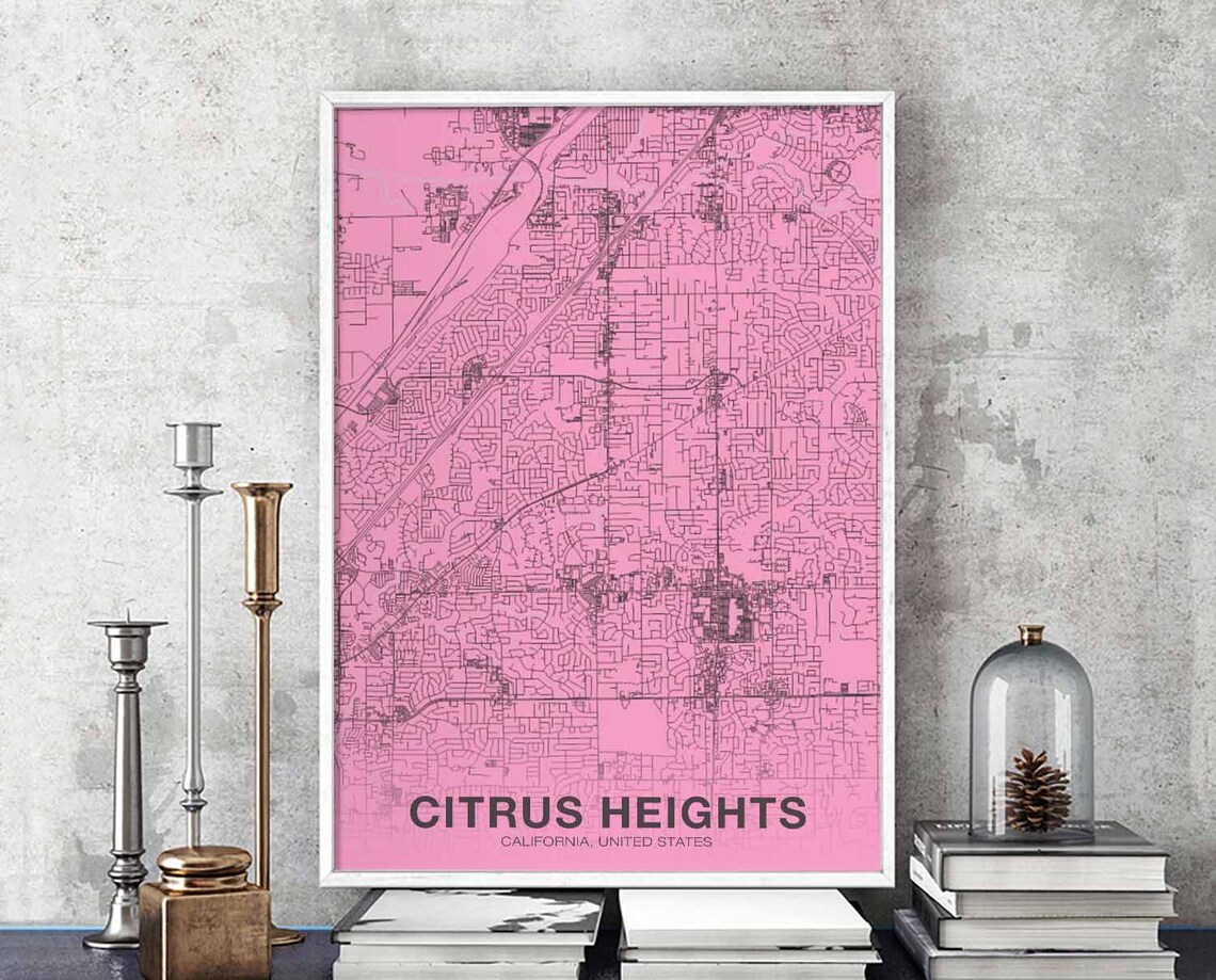 Citrus Heights, CA USA Poster Print, Modern